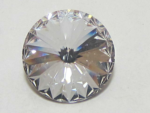 12mm CRYSTAL 6pcs. RIVOLI POINTED BACK European Rhinestones